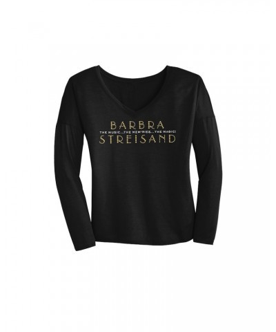 Barbra Streisand Crystal Bling Long Sleeve Drapey V-neck (women) $5.99 Shirts