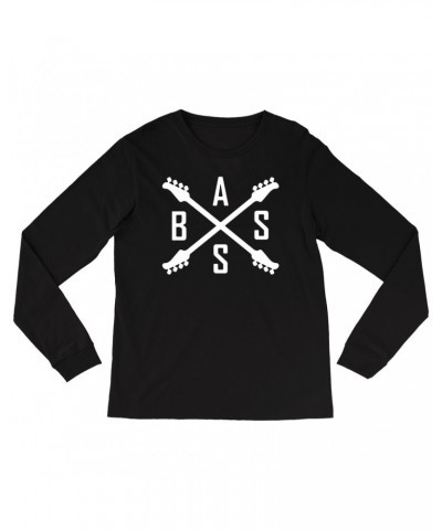 Music Life Long Sleeve Shirt | Bass Player Emblem Shirt $8.63 Shirts