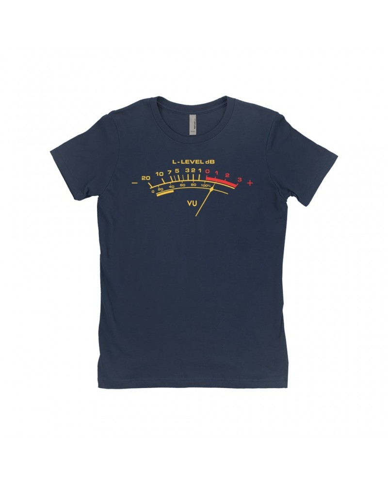Music Life Ladies' Boyfriend T-Shirt | VU Audio Meter Shirt $8.15 Shirts