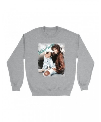 Whitney Houston Sweatshirt | All The Man That I Need Single Photo Distressed Sweatshirt $5.91 Sweatshirts