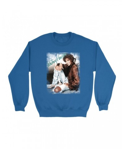 Whitney Houston Sweatshirt | All The Man That I Need Single Photo Distressed Sweatshirt $5.91 Sweatshirts