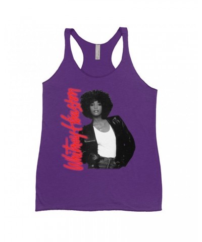 Whitney Houston Bold Colored Racerback Tank | Album Photo and Red Neon Logo Shirt $5.36 Shirts