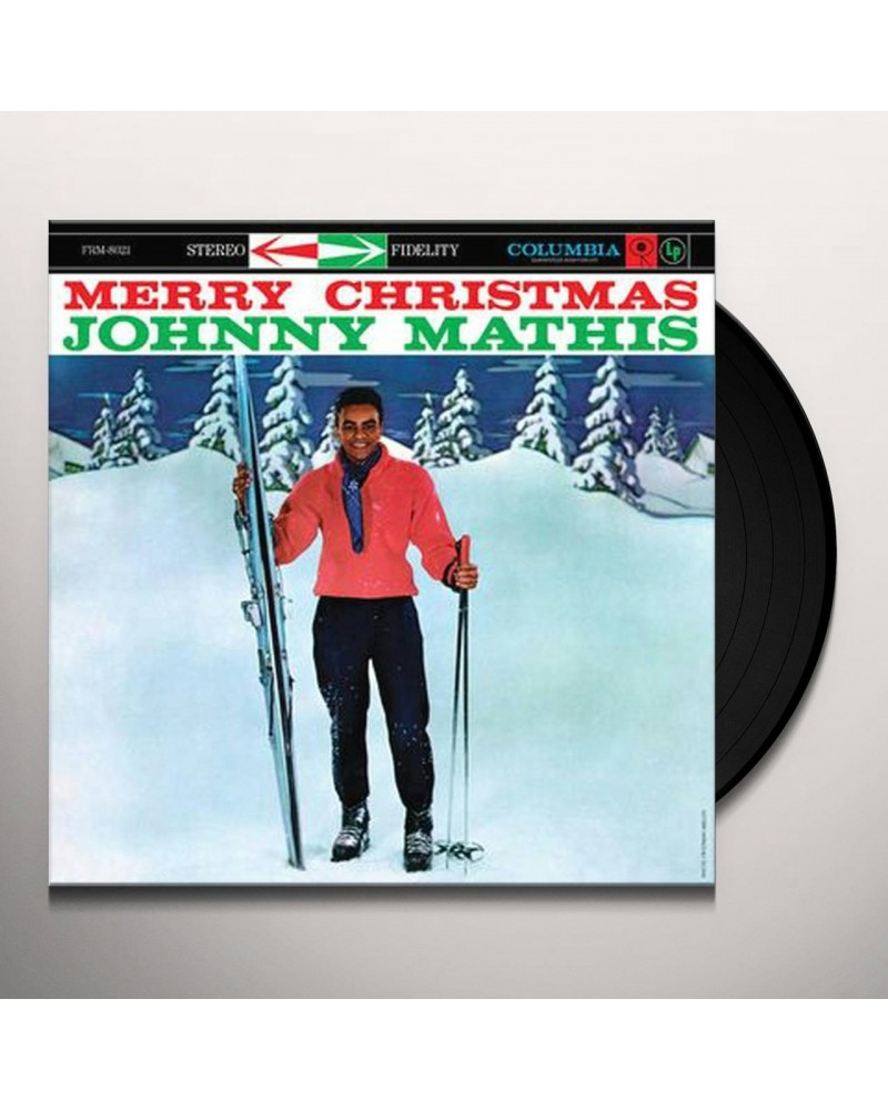Johnny Mathis Merry Christmas Vinyl Record $9.91 Vinyl
