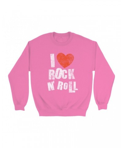 Music Life Colorful Sweatshirt | I Heart Rock n' Roll Sweatshirt $5.99 Sweatshirts