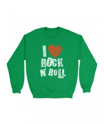 Music Life Colorful Sweatshirt | I Heart Rock n' Roll Sweatshirt $5.99 Sweatshirts