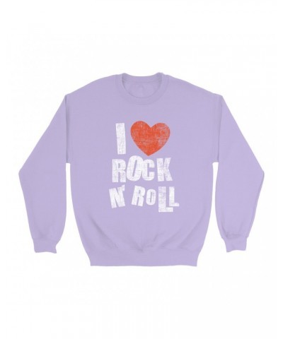 Music Life Colorful Sweatshirt | I Heart Rock n' Roll Sweatshirt $5.99 Sweatshirts