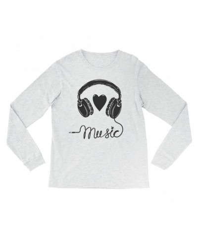 Music Life Heather Long Sleeve Shirt | I Heart Music Shirt $11.51 Shirts