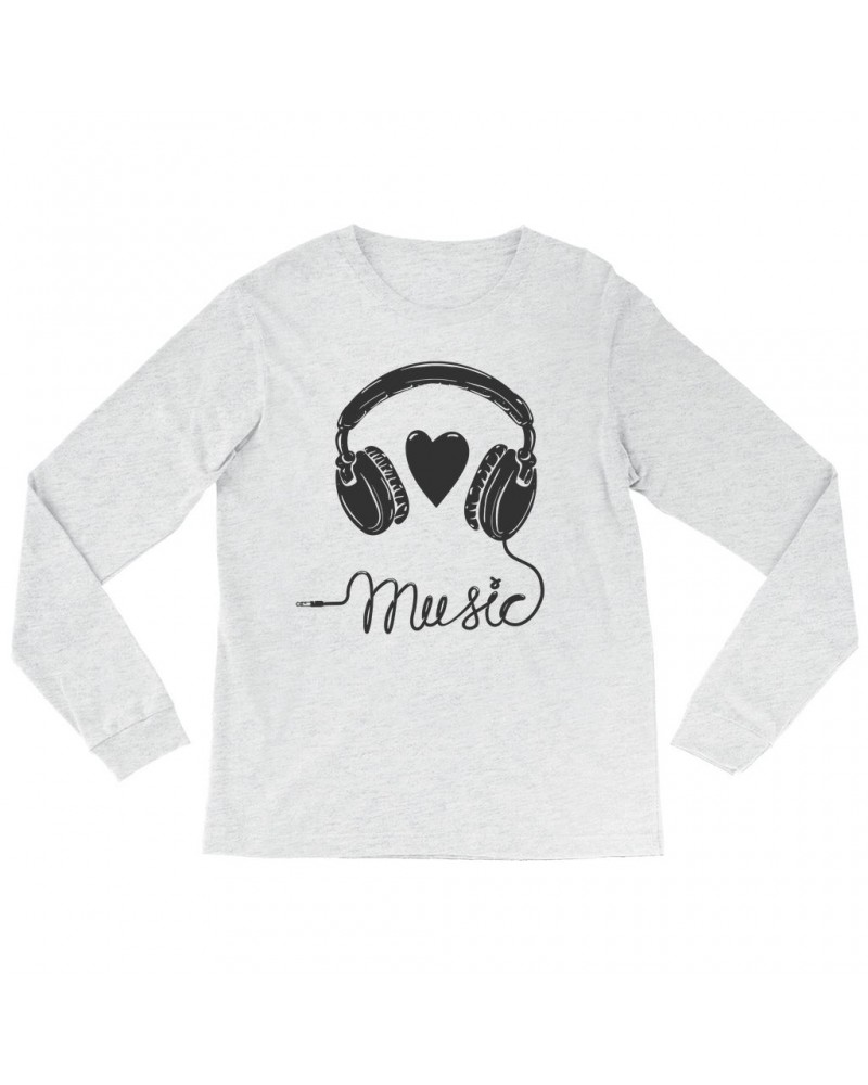 Music Life Heather Long Sleeve Shirt | I Heart Music Shirt $11.51 Shirts