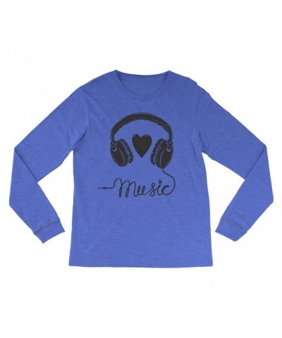 Music Life Heather Long Sleeve Shirt | I Heart Music Shirt $11.51 Shirts