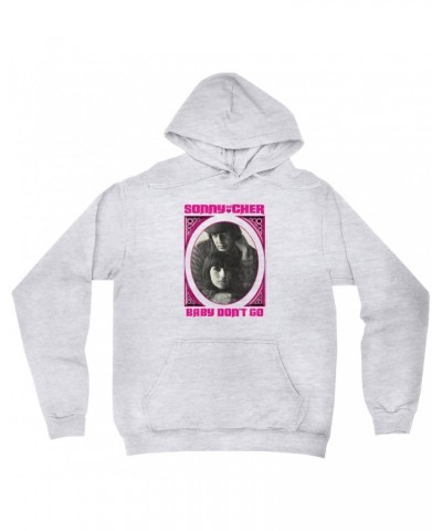 Sonny & Cher Hoodie | Baby Don't Go Pink Frame Image Distressed Hoodie $18.80 Sweatshirts
