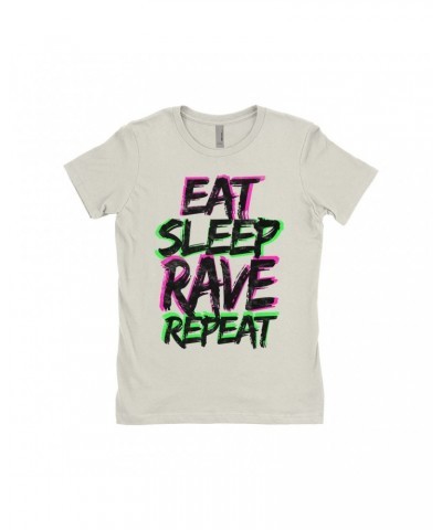 Music Life Ladies' Boyfriend T-Shirt | Eat Sleep Rave Repeat Shirt $7.49 Shirts