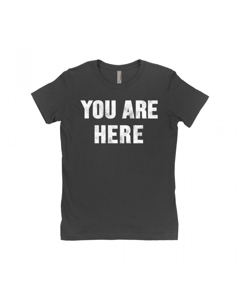 John Lennon Ladies' Boyfriend T-Shirt | You Are Here Distressed Design Worn By Shirt $5.04 Shirts