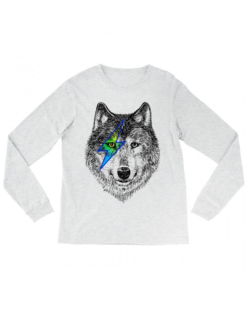 Music Life Long Sleeve Shirt | Glam Rock Wolf Shirt $4.56 Shirts