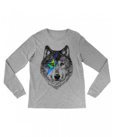 Music Life Long Sleeve Shirt | Glam Rock Wolf Shirt $4.56 Shirts