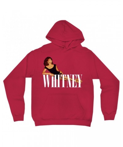 Whitney Houston Hoodie | Whitney Laying On Logo White Hoodie $6.29 Sweatshirts
