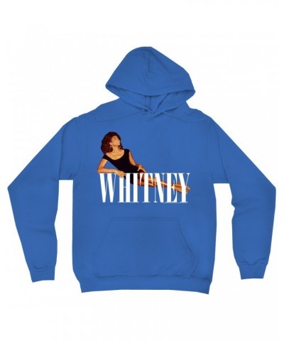 Whitney Houston Hoodie | Whitney Laying On Logo White Hoodie $6.29 Sweatshirts