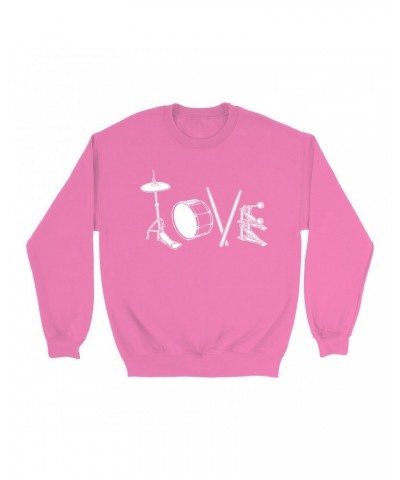 Music Life Colorful Sweatshirt | Drum Love Sweatshirt $6.82 Sweatshirts